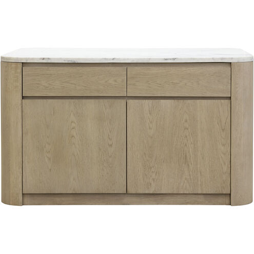 Romilly White / Light Wash Kitchen Island